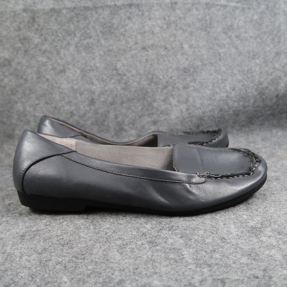 Life Stride Shoes Womens 11 Loafers Slip On Moc Toe Casual Classic Grey Fashion